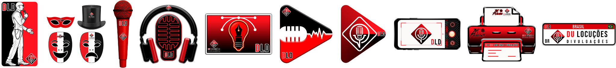 Sublogos oficiais dos serviços da DLD alinhadas
